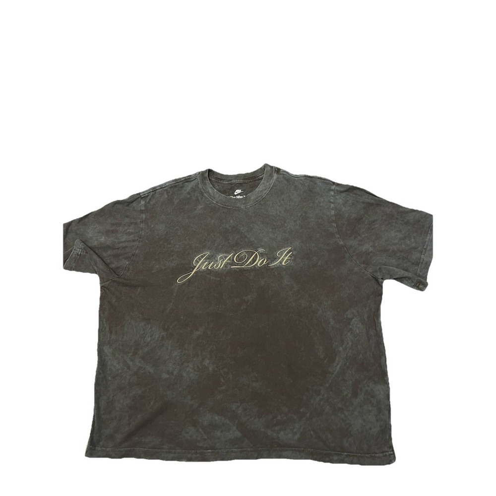 Nike Sportswear "Just Do It" embroidered stonewash graphic tee / Women's Large